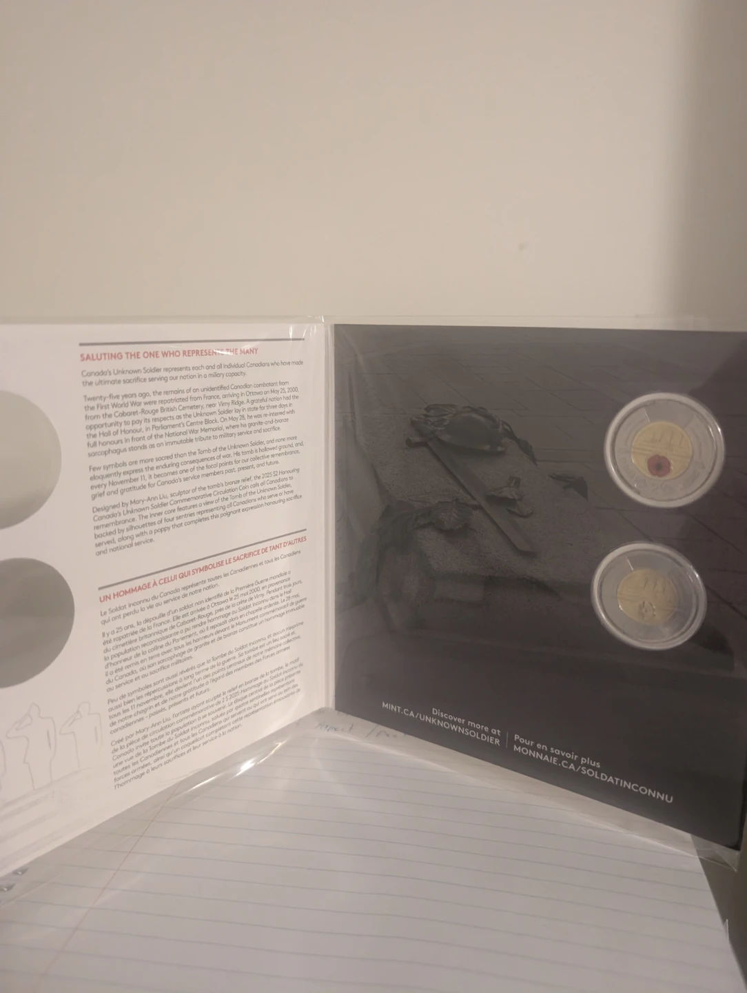 Royal Canadian Mint Honouring Canada's Unknown Soldier Coin - photo 2