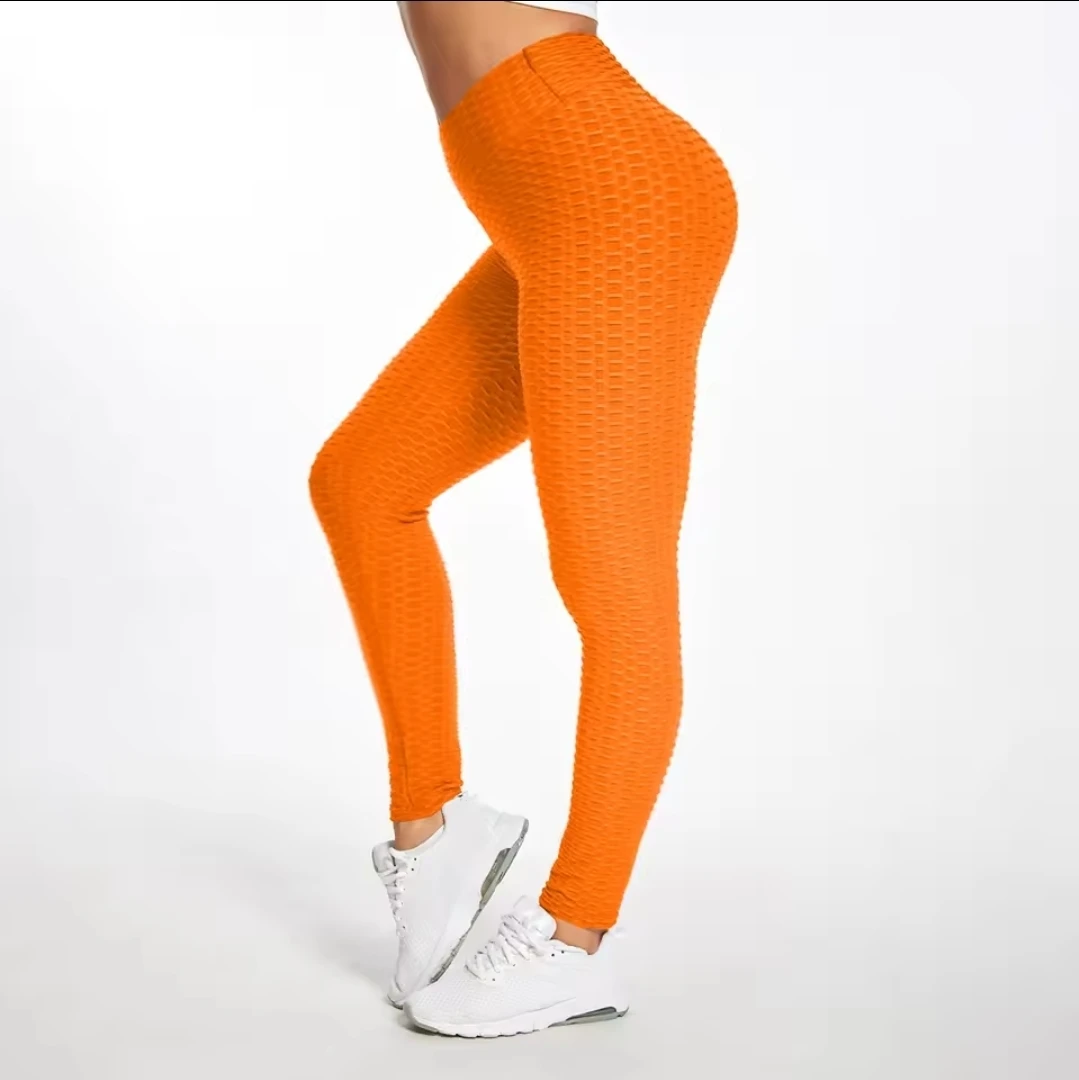 Orange Textured Leggings - photo 3
