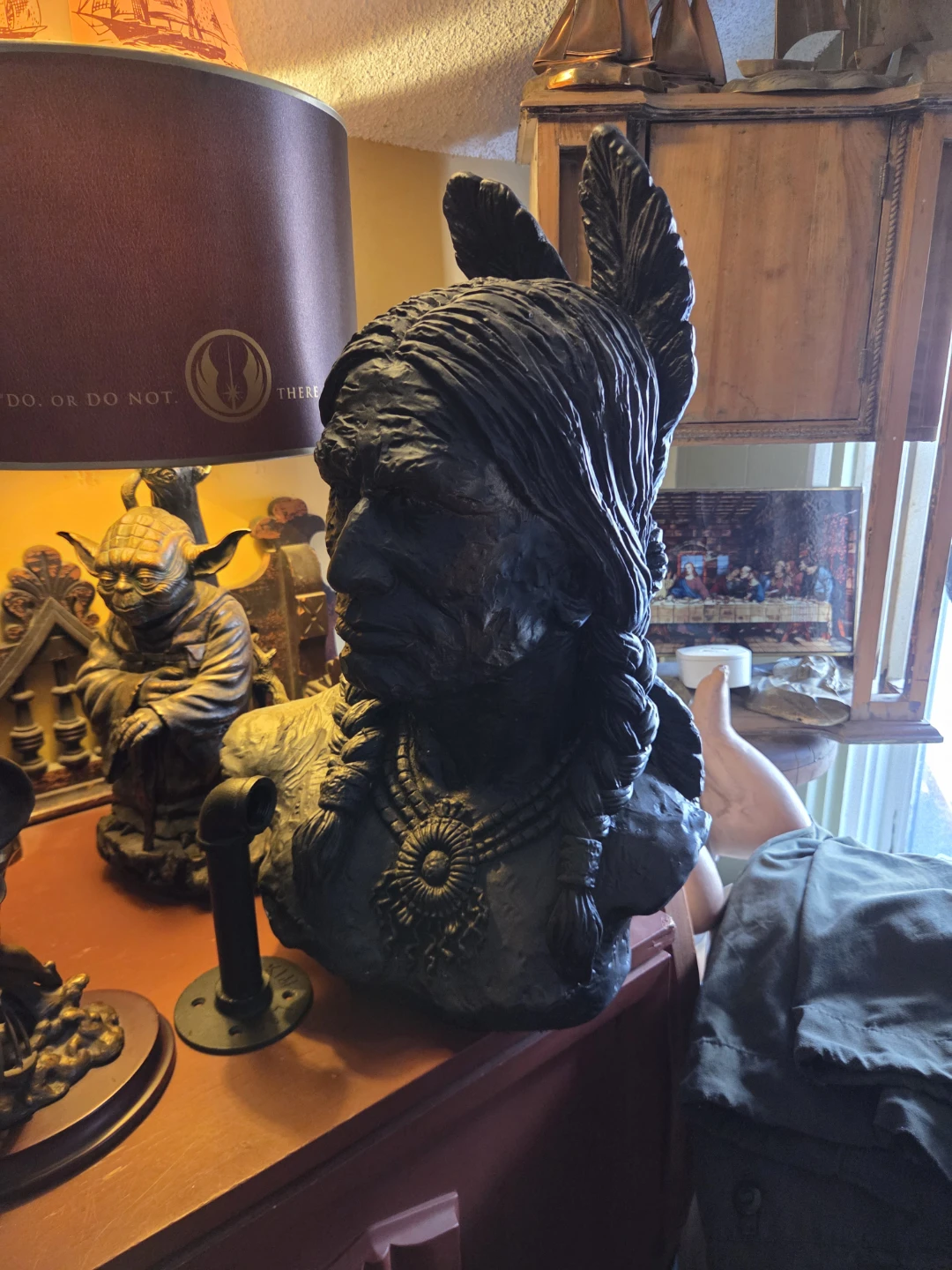 Vintage Native American Bust Statue