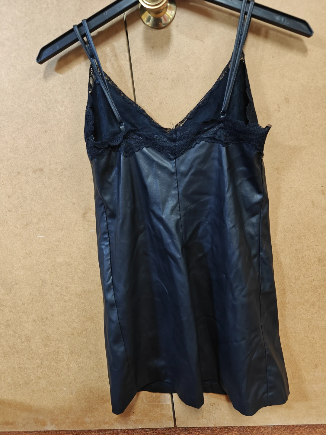 Faux Leather Black Mini Dress - photo 2