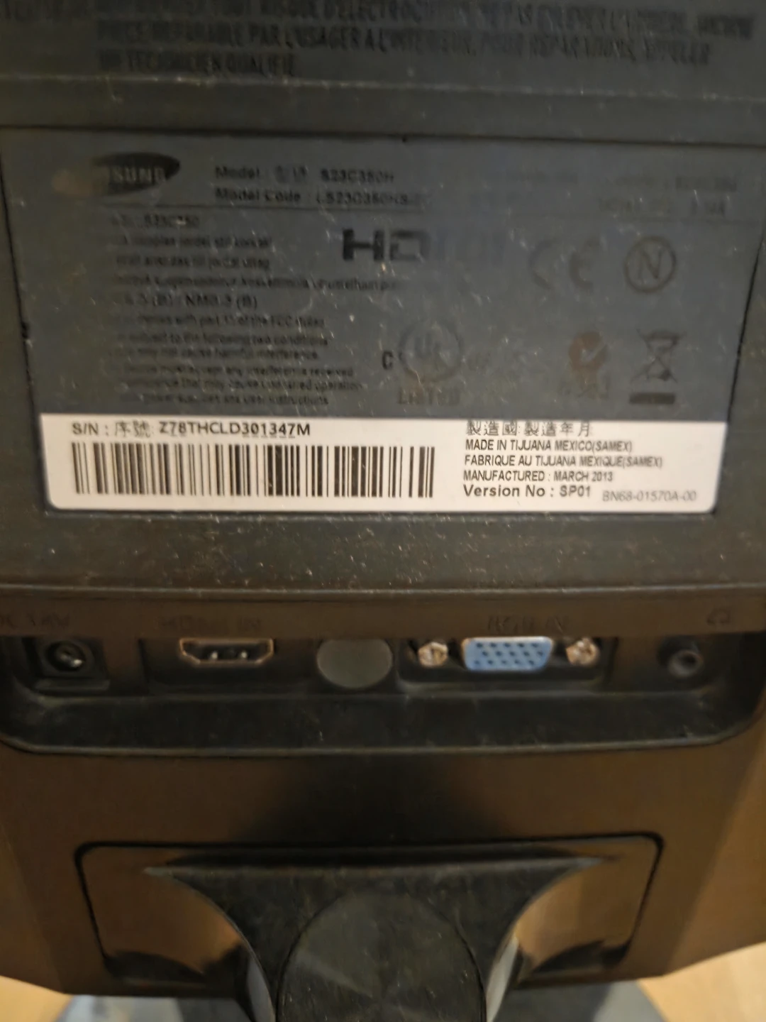 Samsung S23C350H Monitor - photo 3