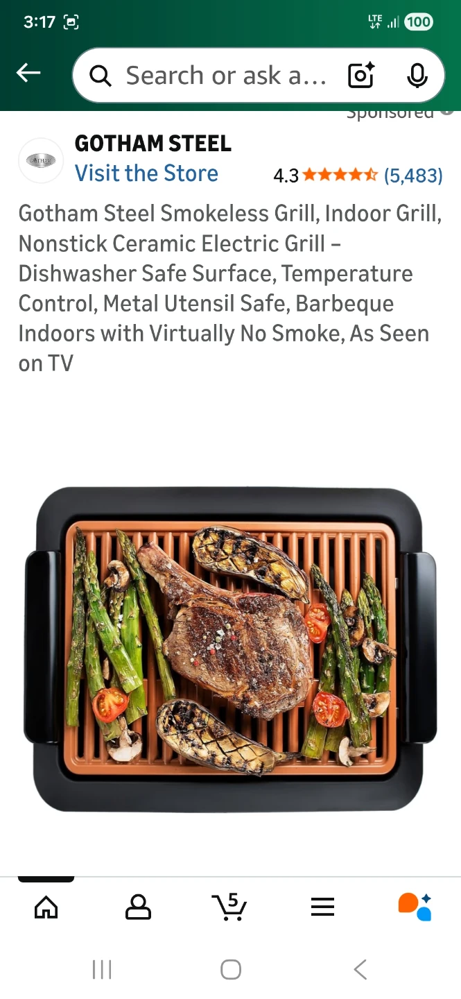 Gotham Steel Electric Smokeless Grill - photo 4