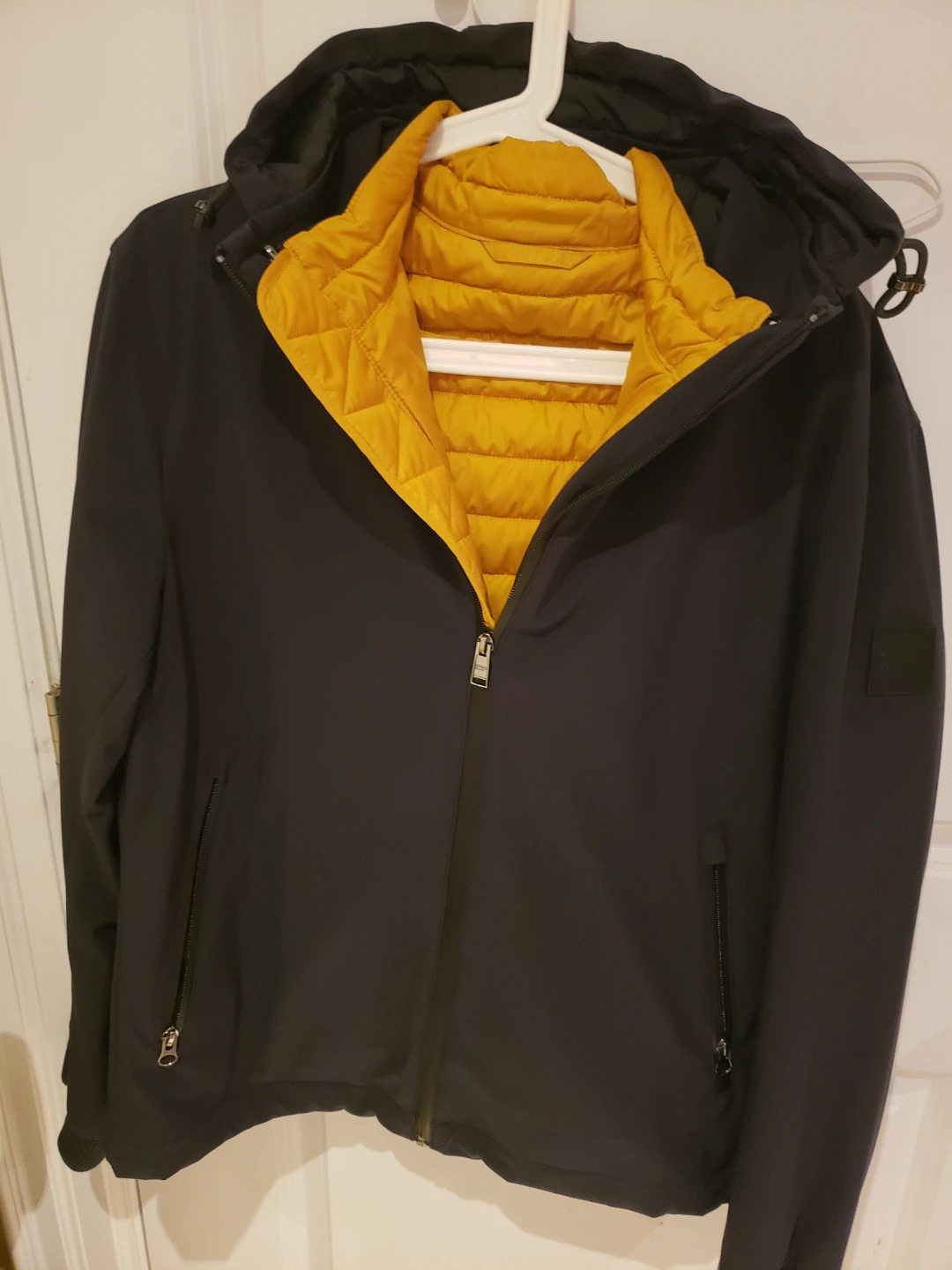BOSS Black Jacket with Yellow Quilted Lining - photo 2