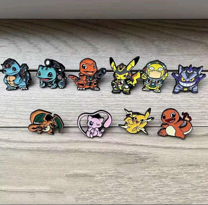 Pokemon Enamel Pins & COMPLETE Pokemon Gym Badge Collection - photo 2