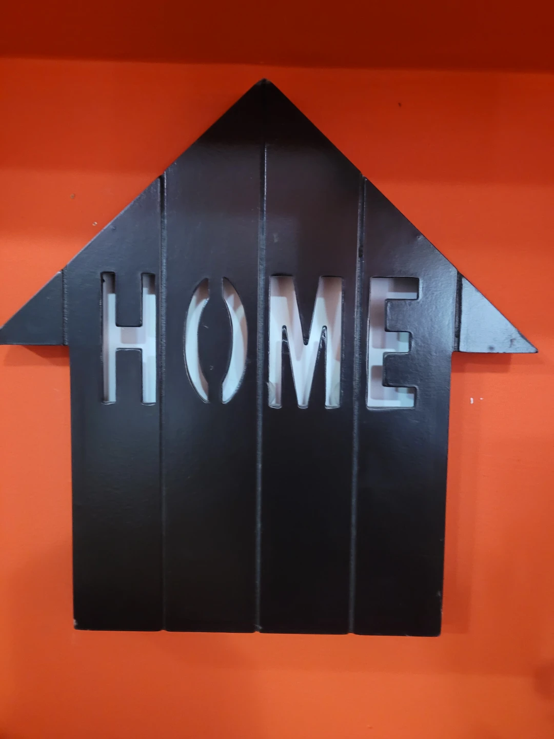 Black 'Home' Shaped Light