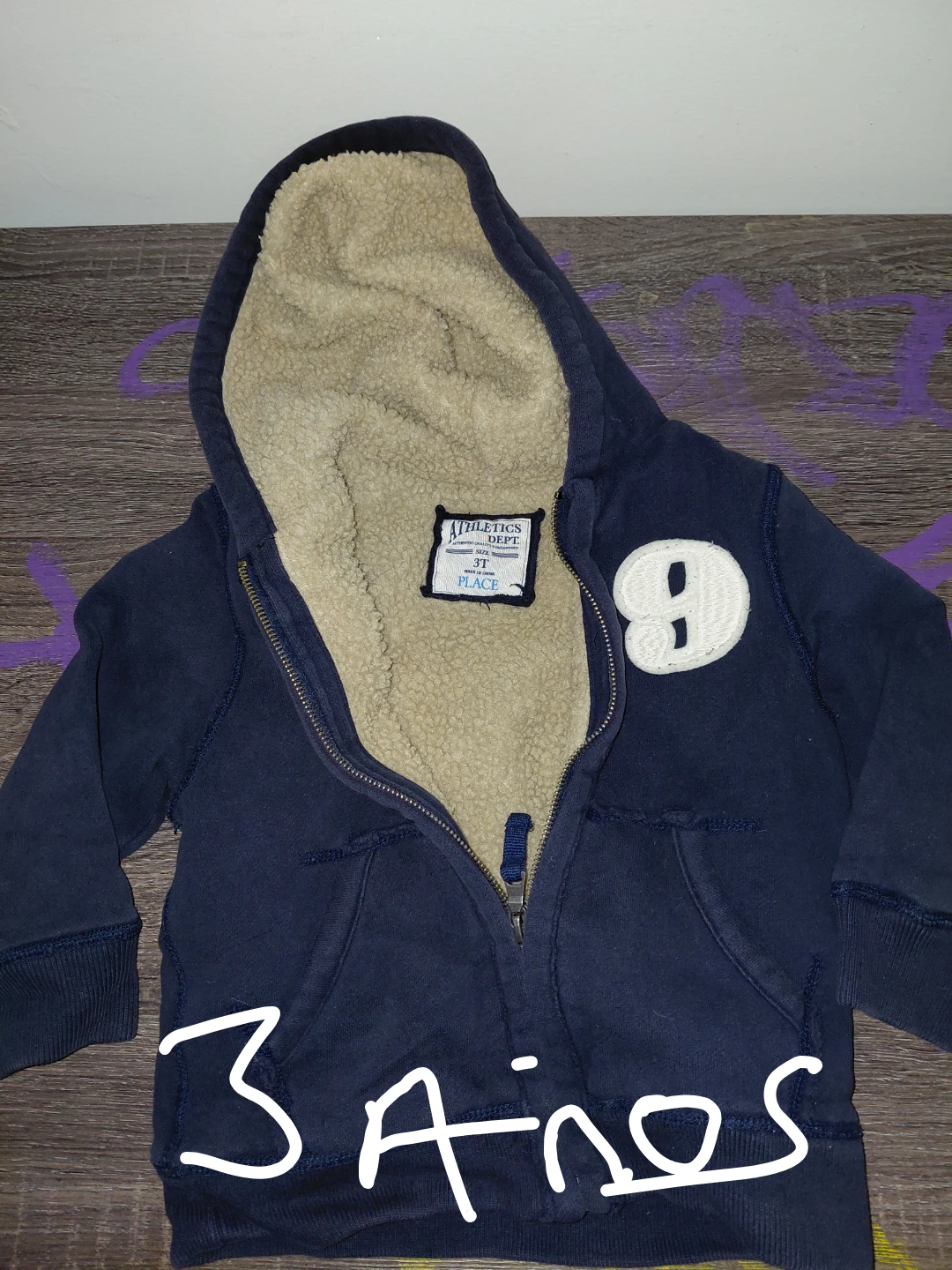 The Children's Place 3T Sherpa Lined Hoodie