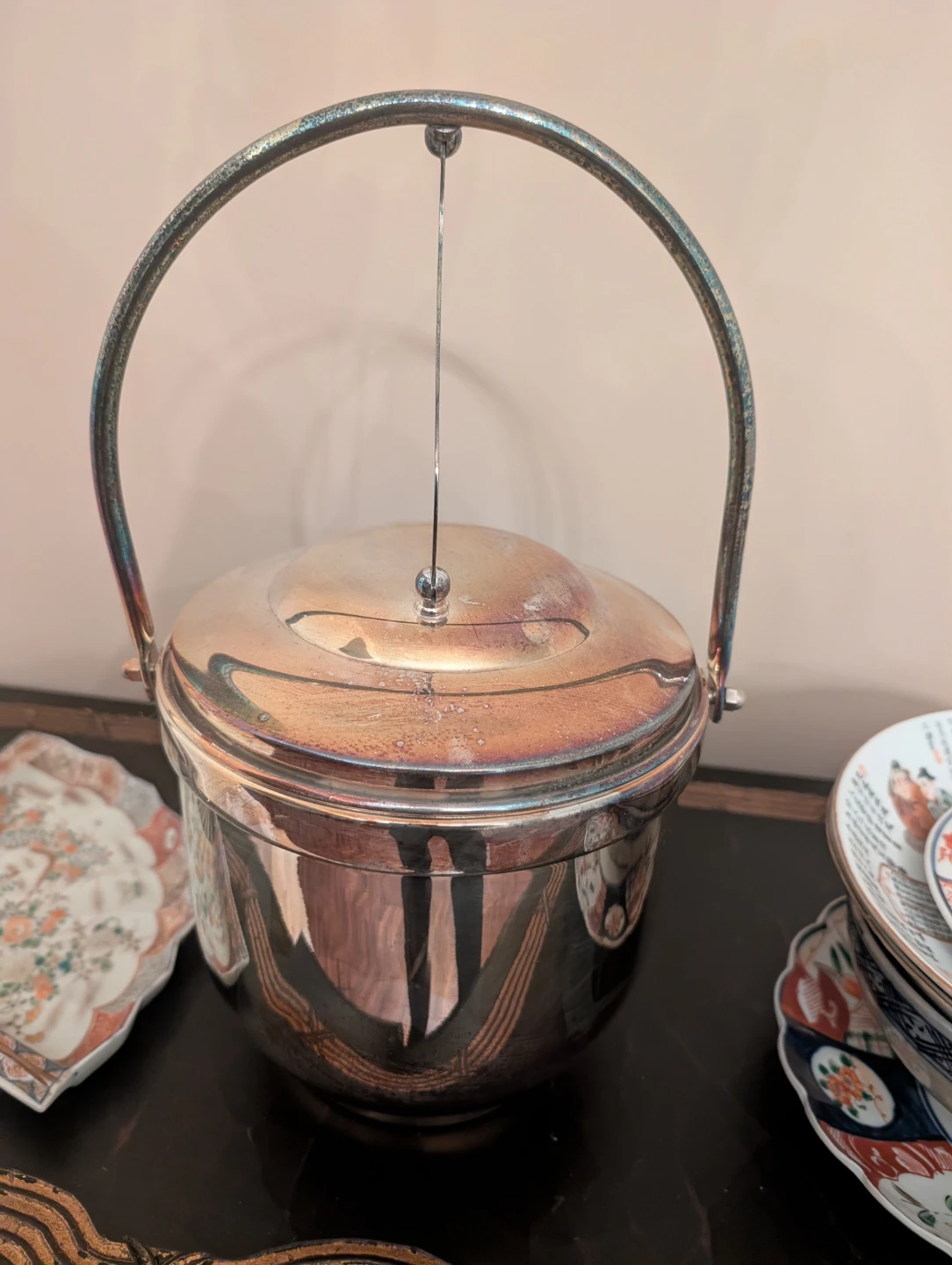 Vintage Silver Plated Ice Bucket with Lid - photo 2