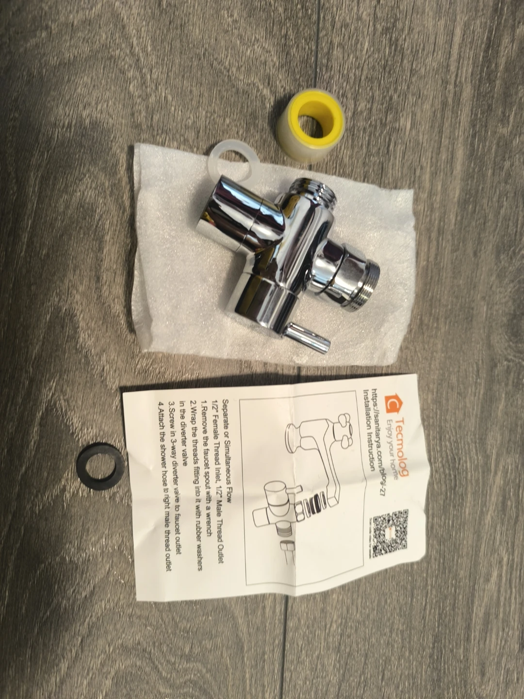 Tecmolog 1/2" 3-Way Diverter Valve - New