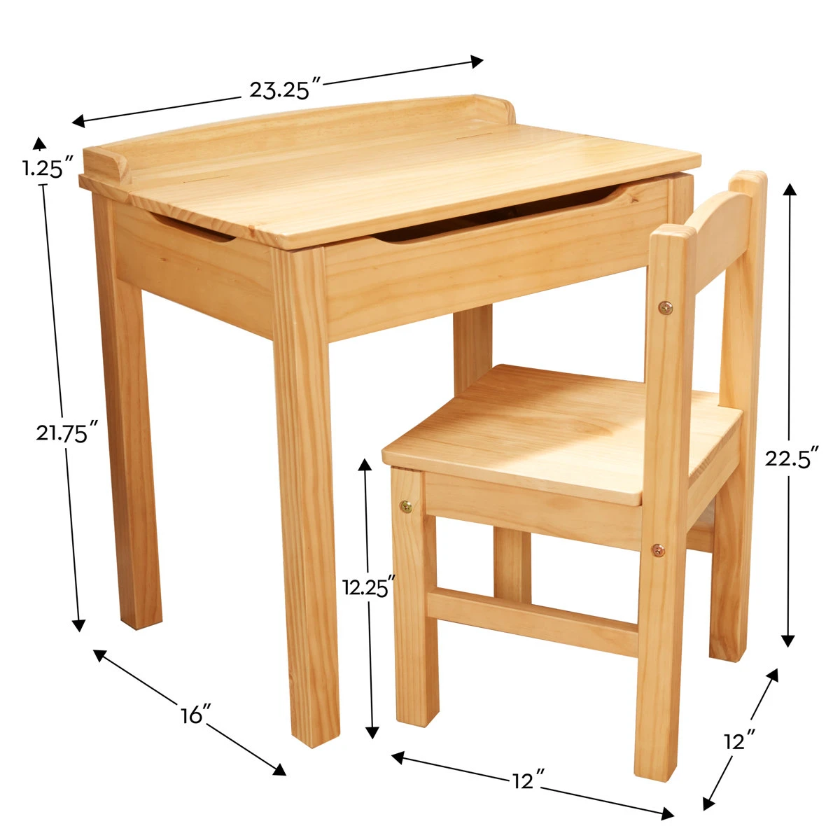 Melissa & Doug Wooden Child's Lift-Top Desk & Chair-Honey - photo 2