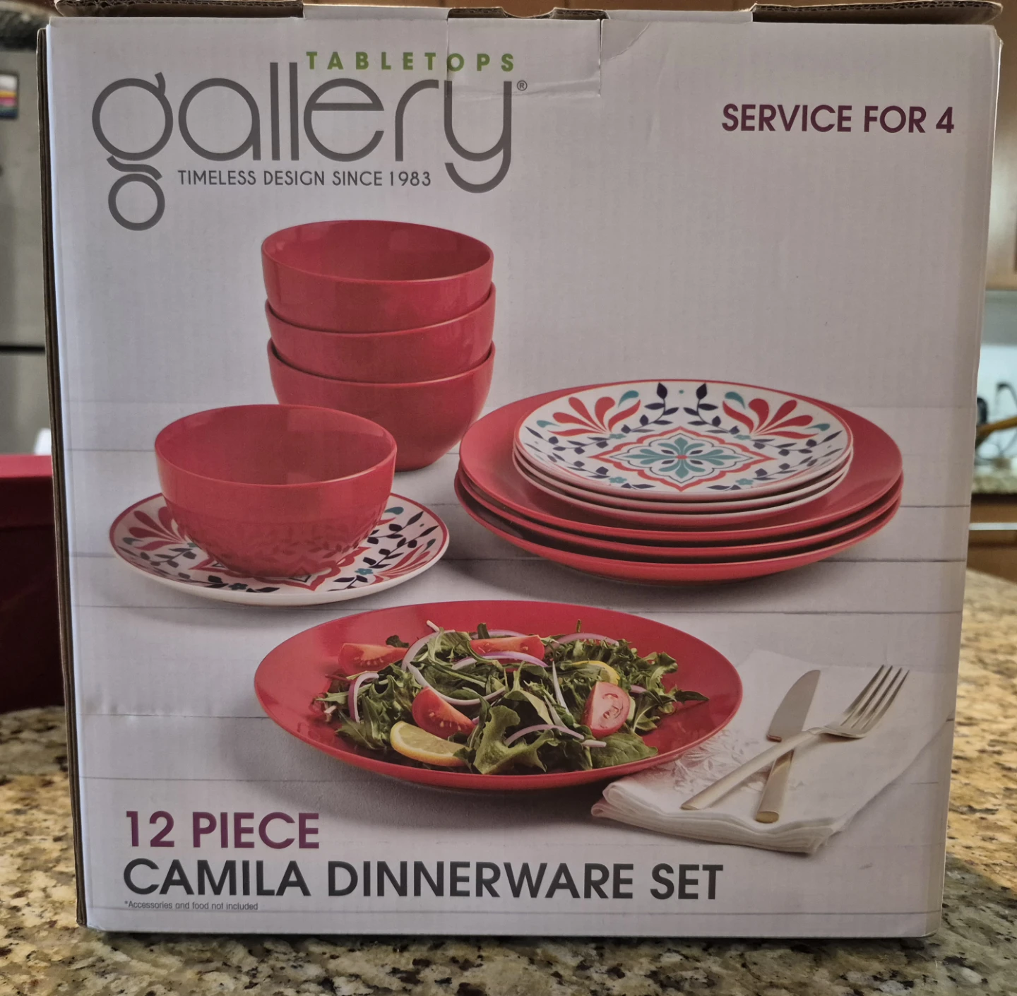 BNIB Tabletops Gallery Camila 12-Piece Dinnerware Set - photo 3