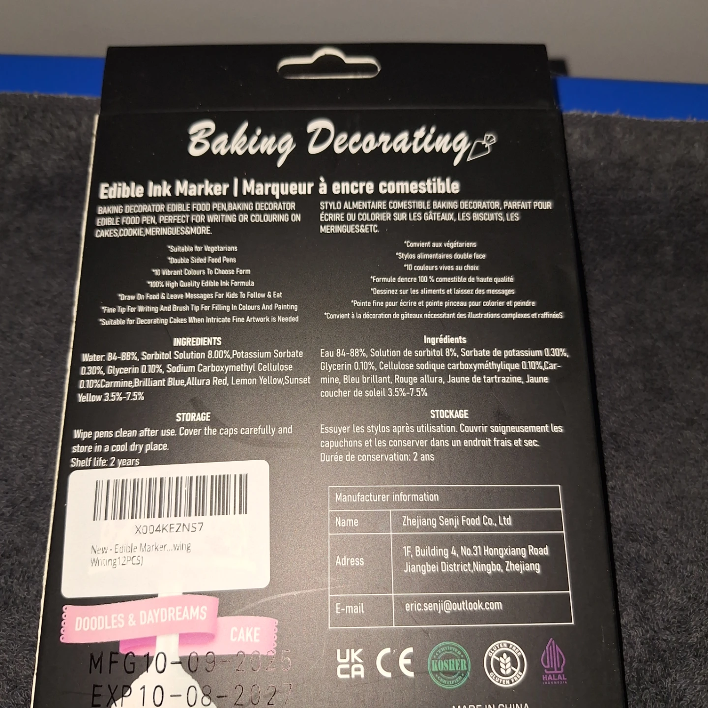 Baking Decorating Edible Food Pen Set - 12 vibrant colours - photo 2