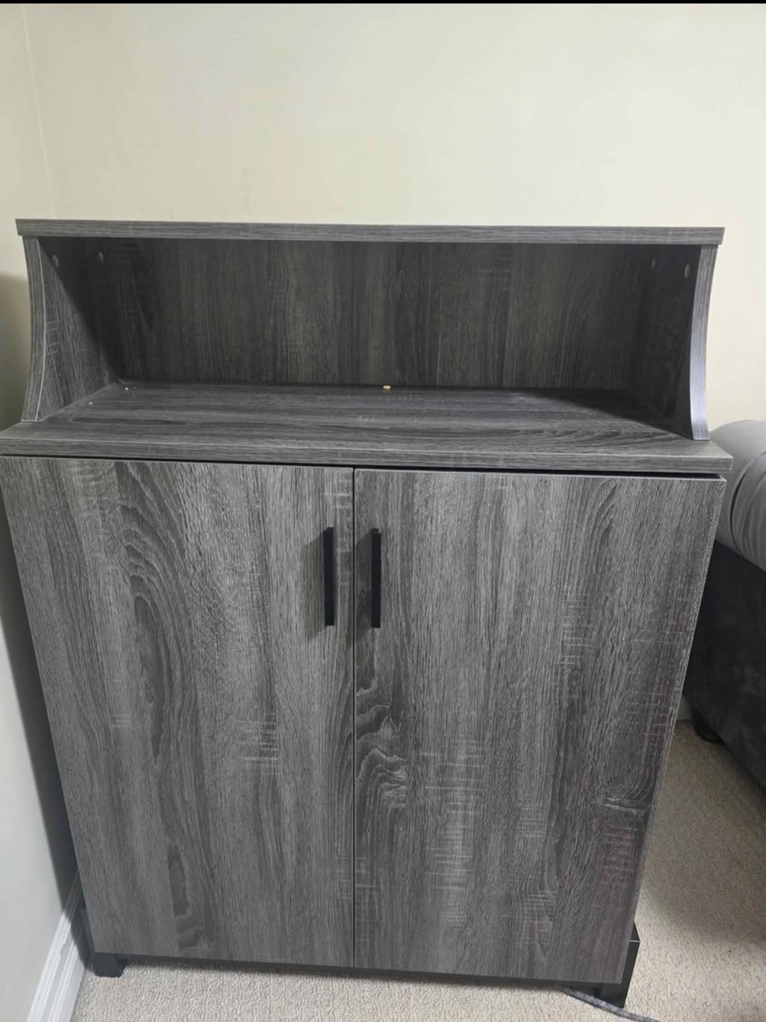 Grey Woodgrain Cabinet