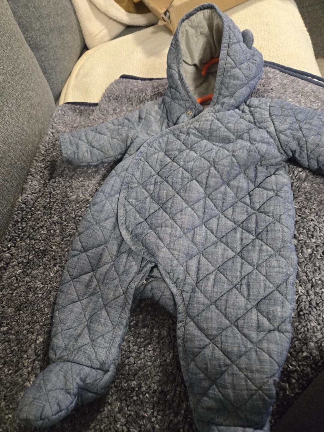 Baby Gap Quilted Denim Pram Suit