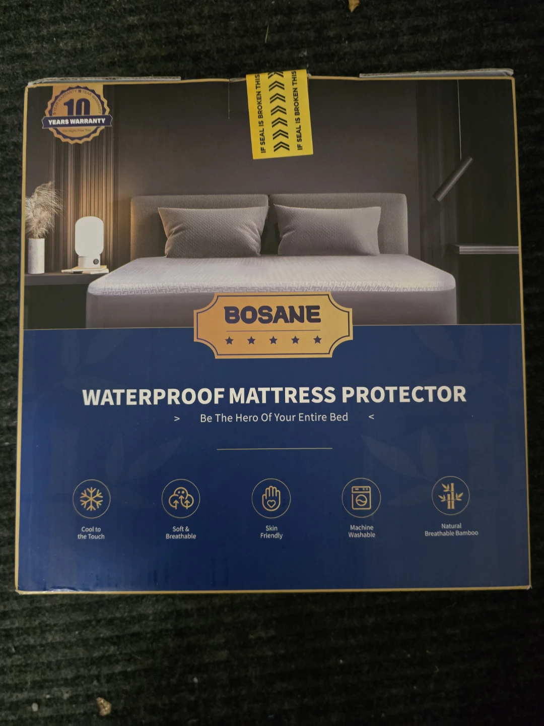 New TWIN Bosane Waterproof Mattress Protector