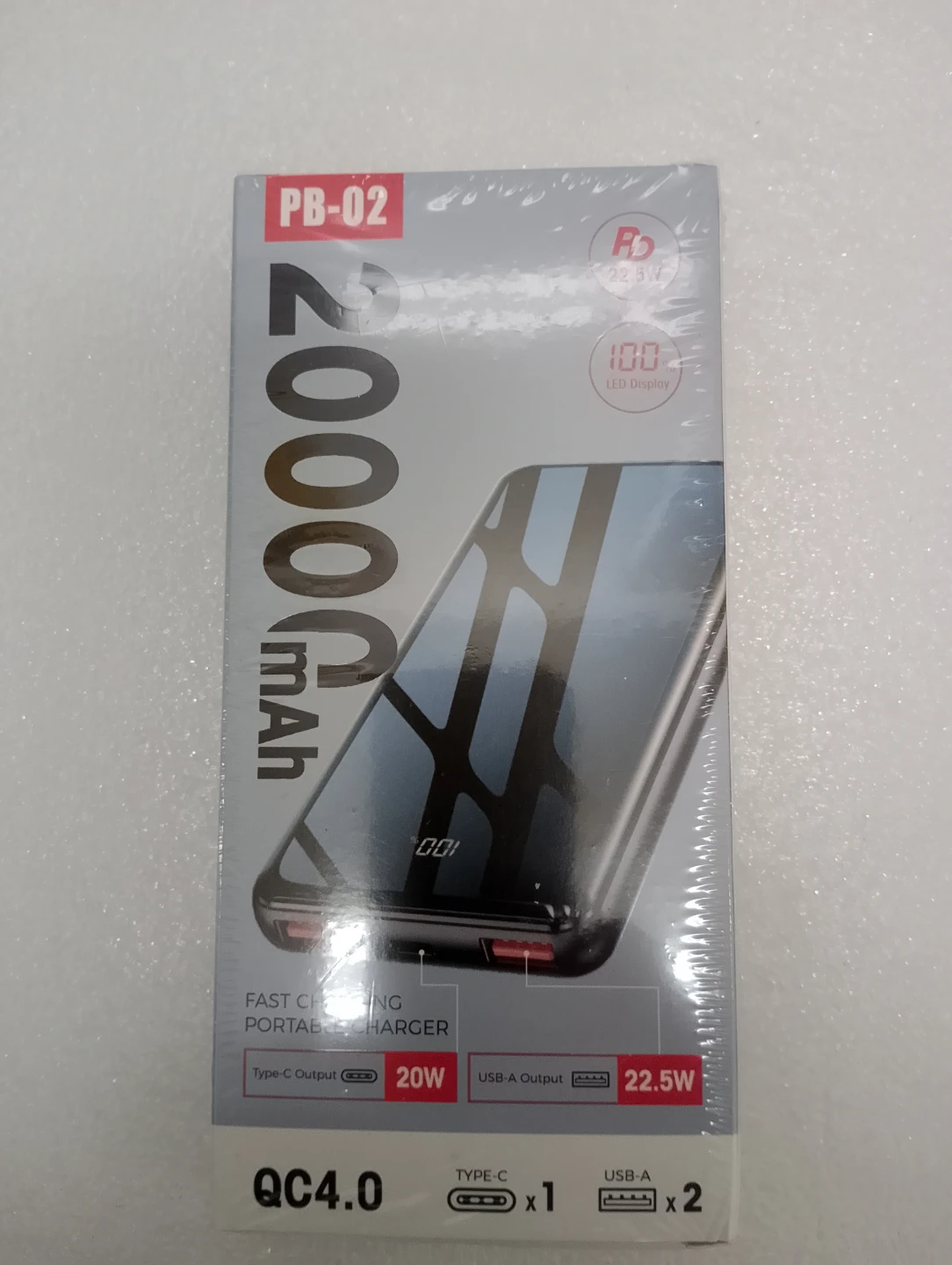 BNIB!!! PB-02 20000mAh Fast Charging Portable Charger