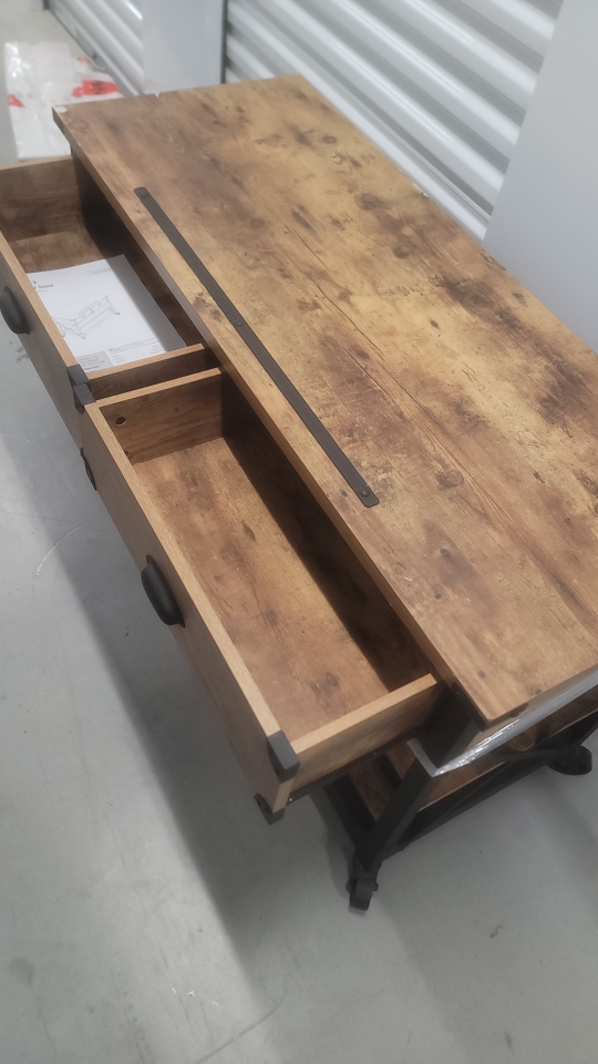 Rustic Industrial TV stand with 2 drawers - photo 2