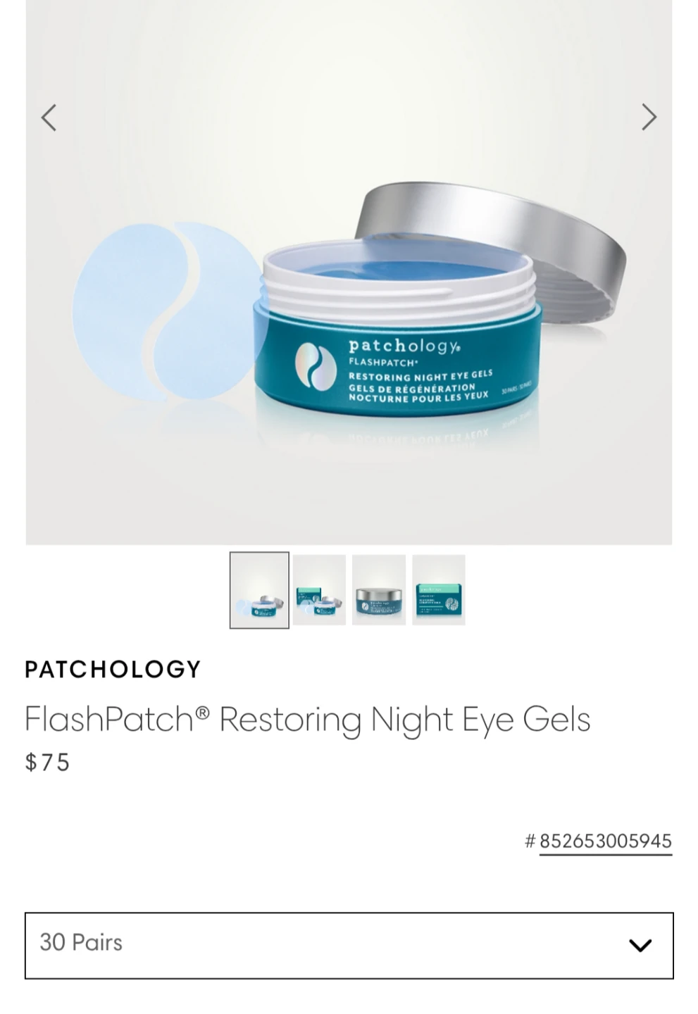 Patchology FlashPatch Restoring Night Eye Gels