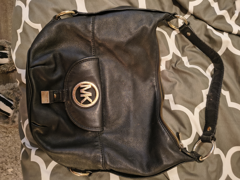 Michael Kors Black Leather Hobo Bag
