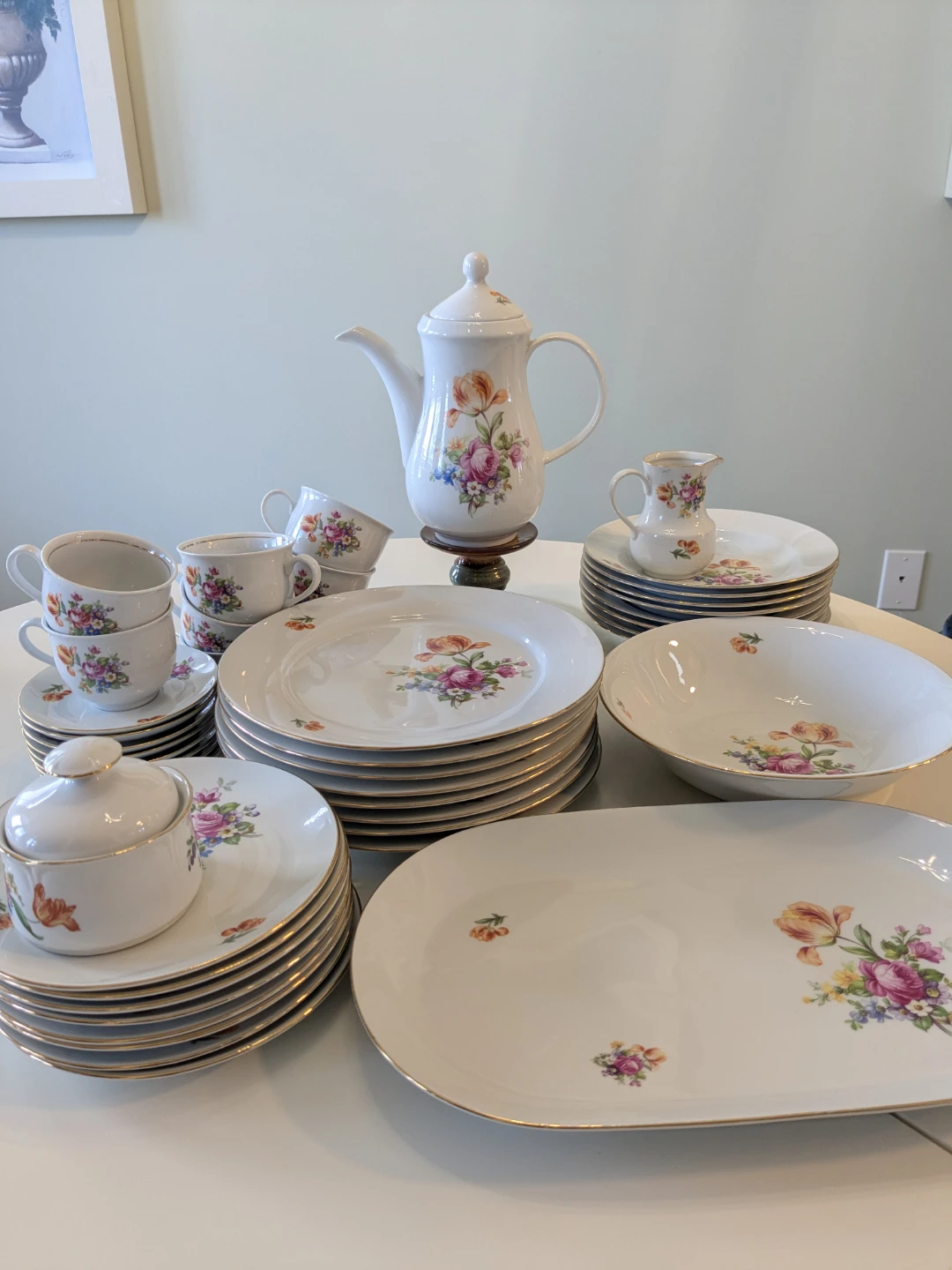 Floral Pattern China Dinnerware Set - photo 3