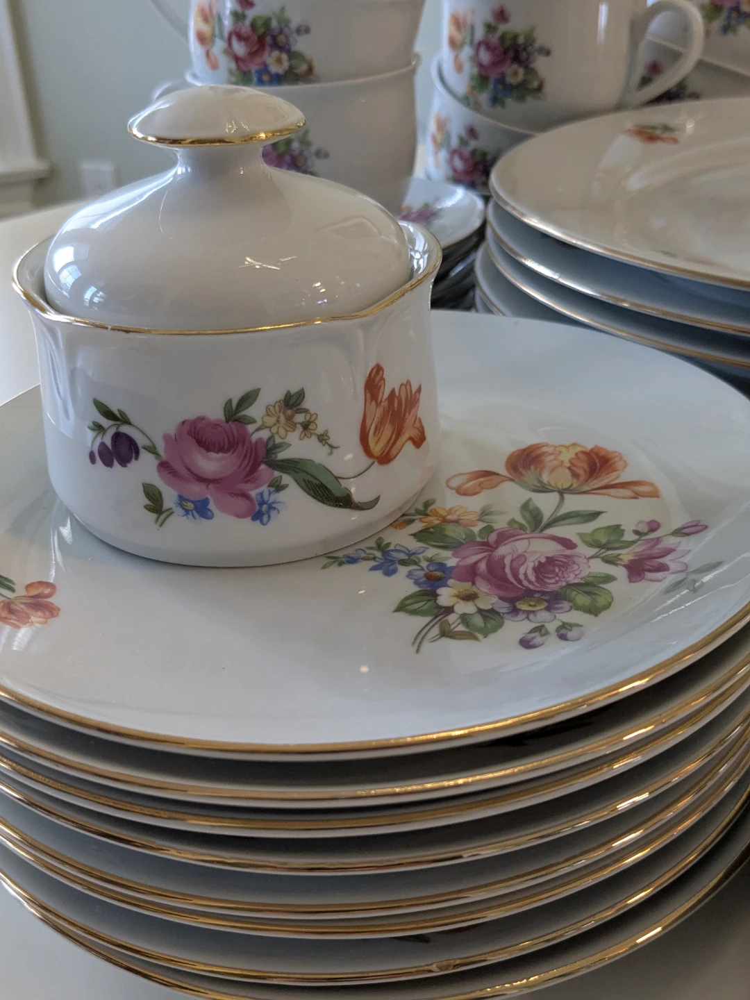 Floral Pattern China Dinnerware Set - photo 5
