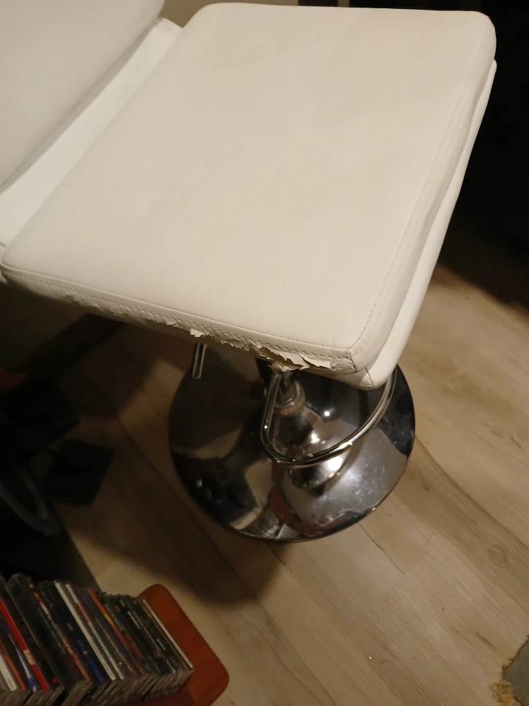 🏆White Adjustable Bar Stool - photo 2
