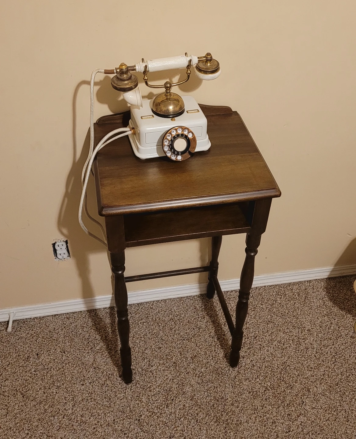 Antique Walnut Telephone Table