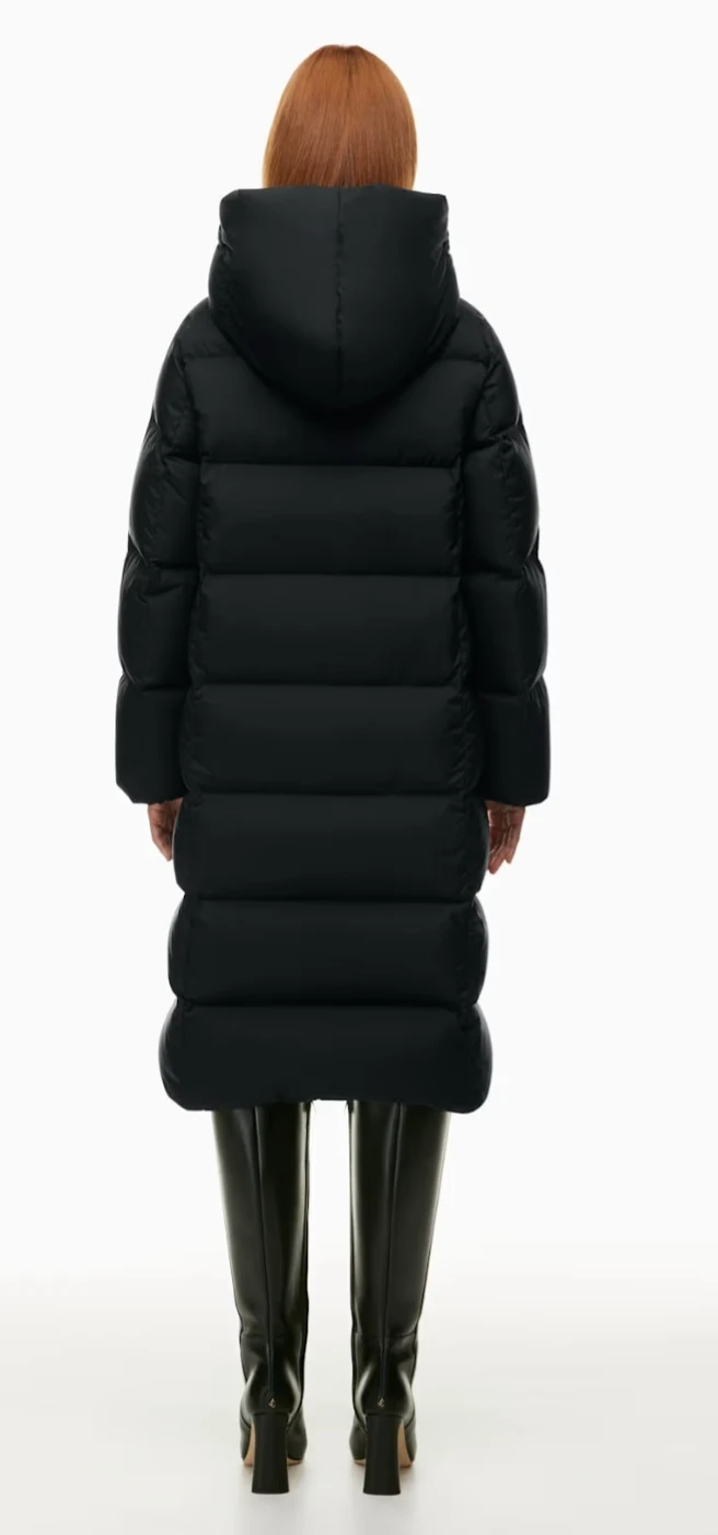 Aritzia Duvet Puffer Long Black Coat Size L - photo 3