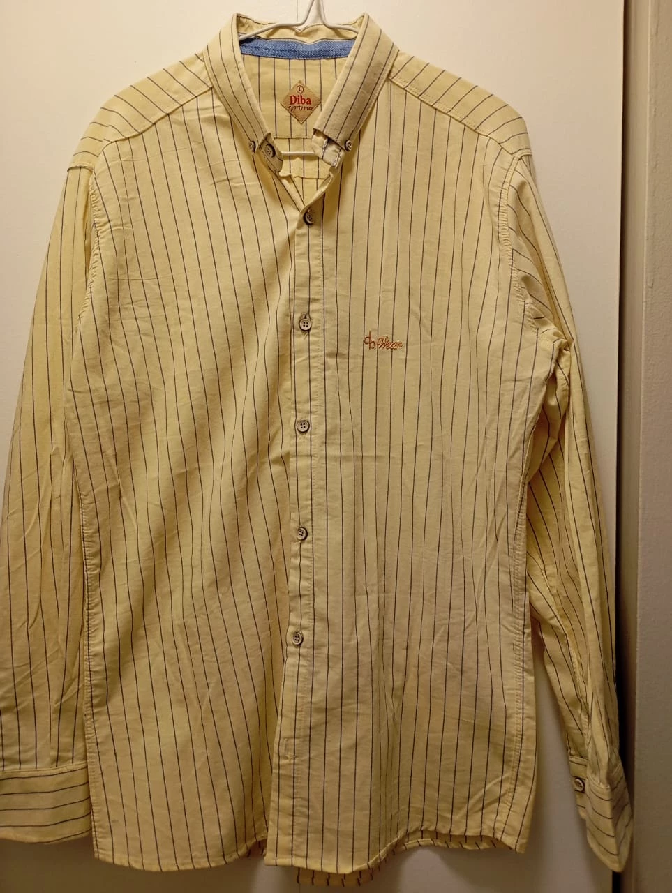 Diba Sporty Men Yellow Striped Shirt - Size L