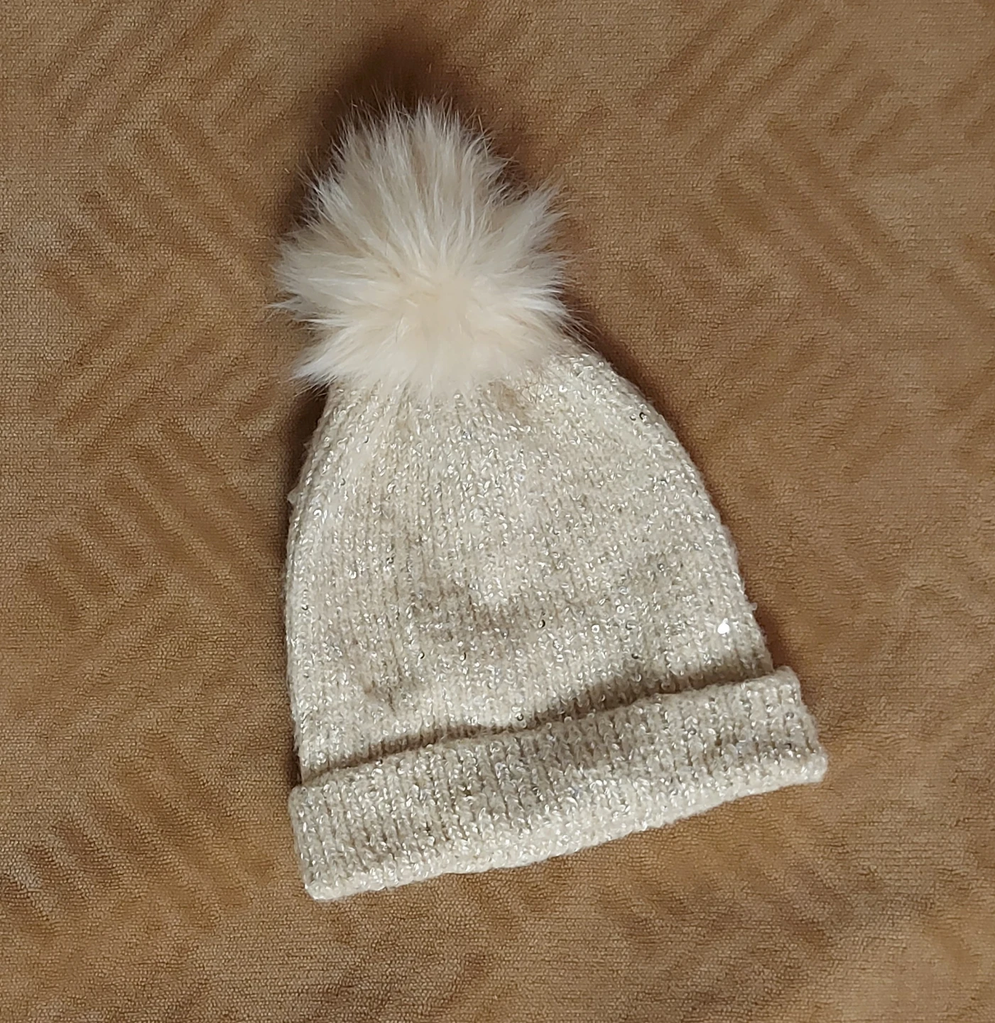 🆕Ardene Cream Knit Pom Pom Beanie