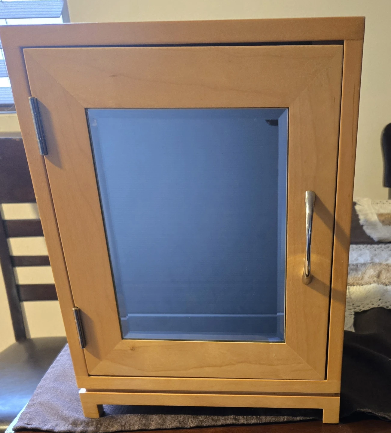 Wooden Jewellery Box with Mirror Door