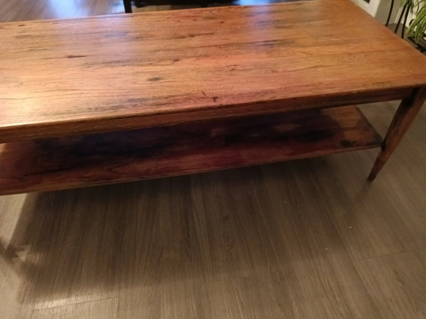 Wooden Coffee Table with Shelf - photo 4