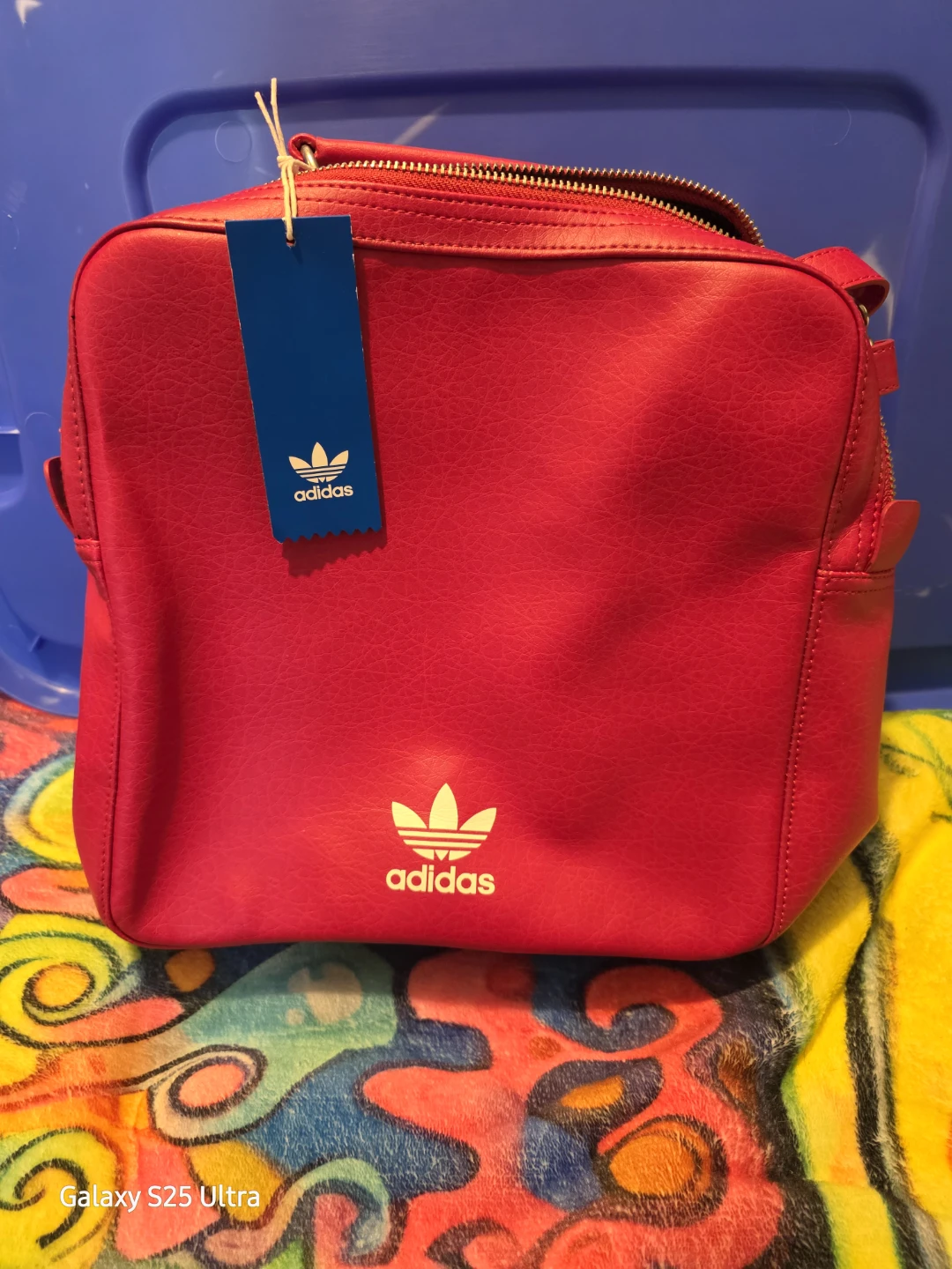 Adidas Red Trefoil Logo Crossbody Bag