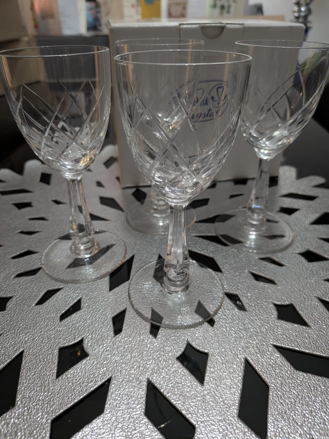 Set of 4 Bohemia Crystal Wine Glasses - photo 3
