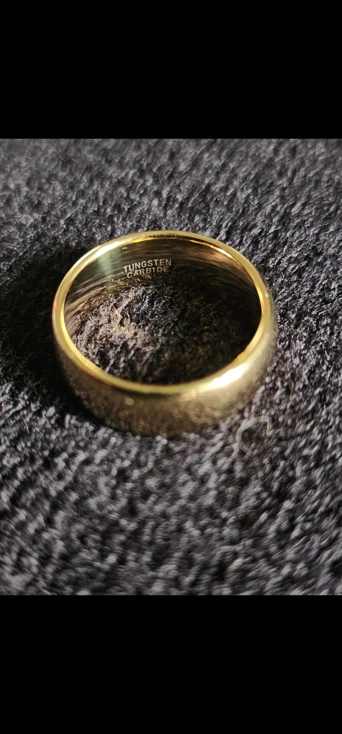 Gold Tungsten Carbide Band/Ring - photo 2