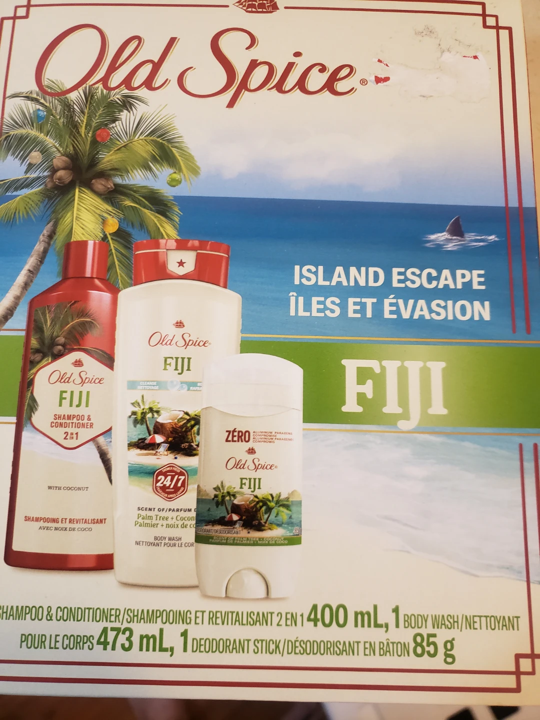 Old Spice Fiji Set: Shampoo, Body Wash, Deodorant