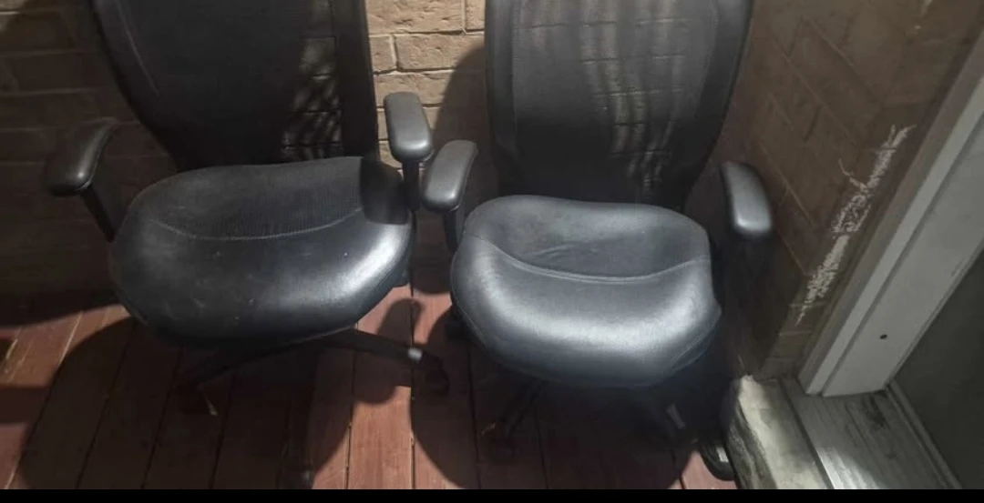 Two Black Office Chairs