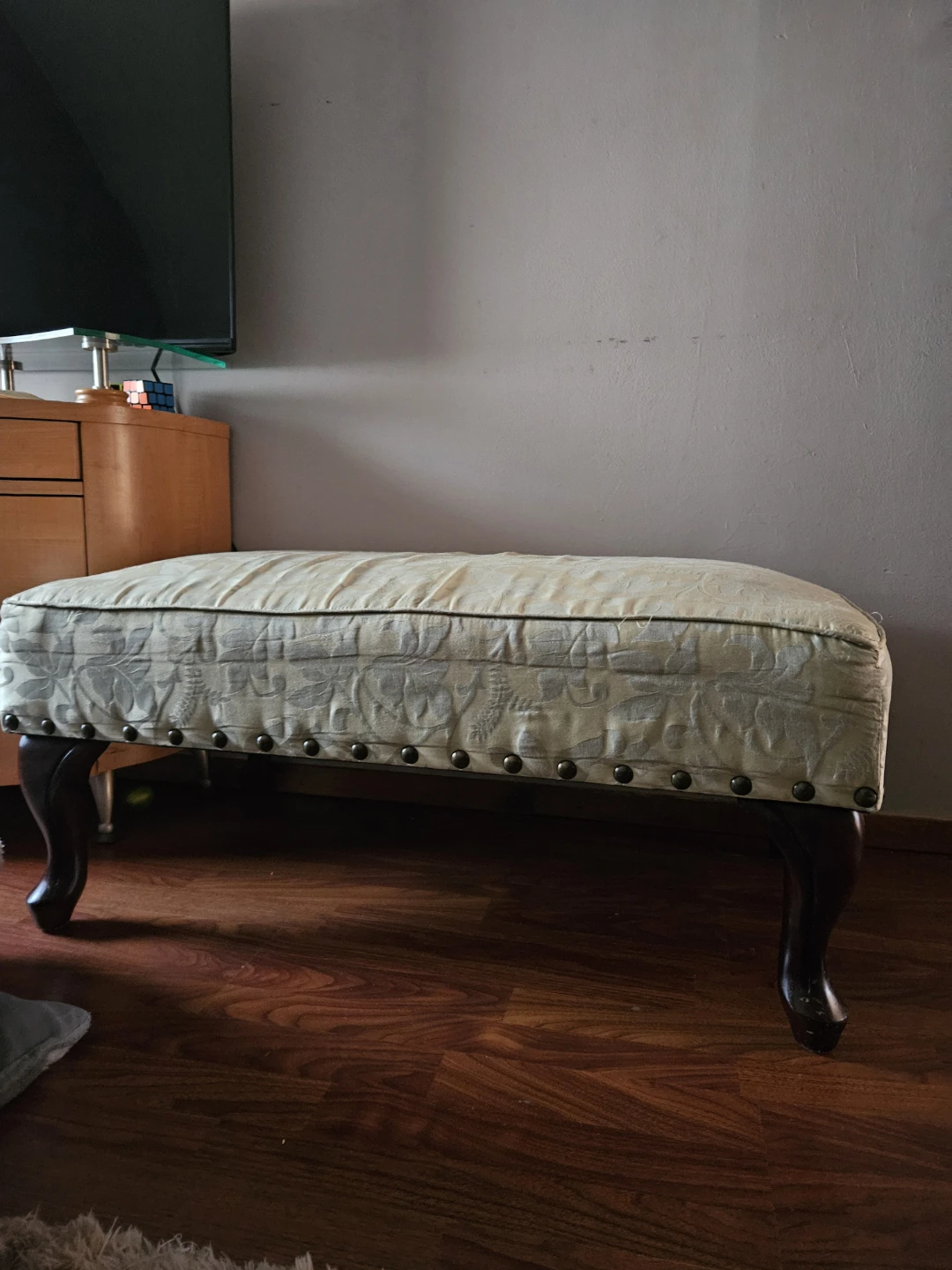 🥕 Upholstered Floral Ottoman Bench - photo 2