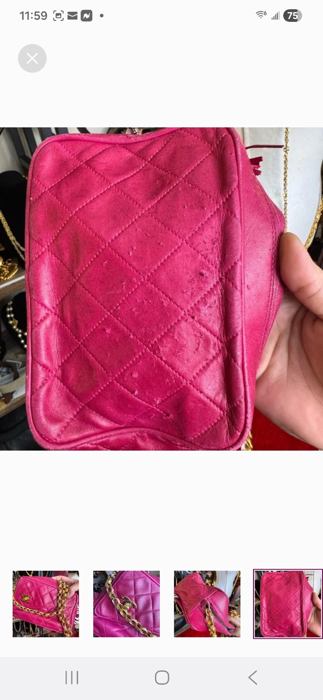 Chanel Pink Quilted Leather Chain Shoulder Bag - photo 4