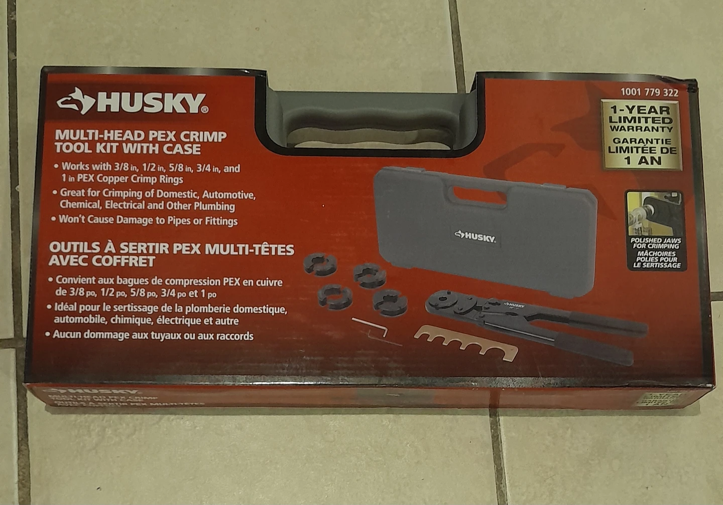 Husky Multi-Head PEX Crimp Tool Kit with Case