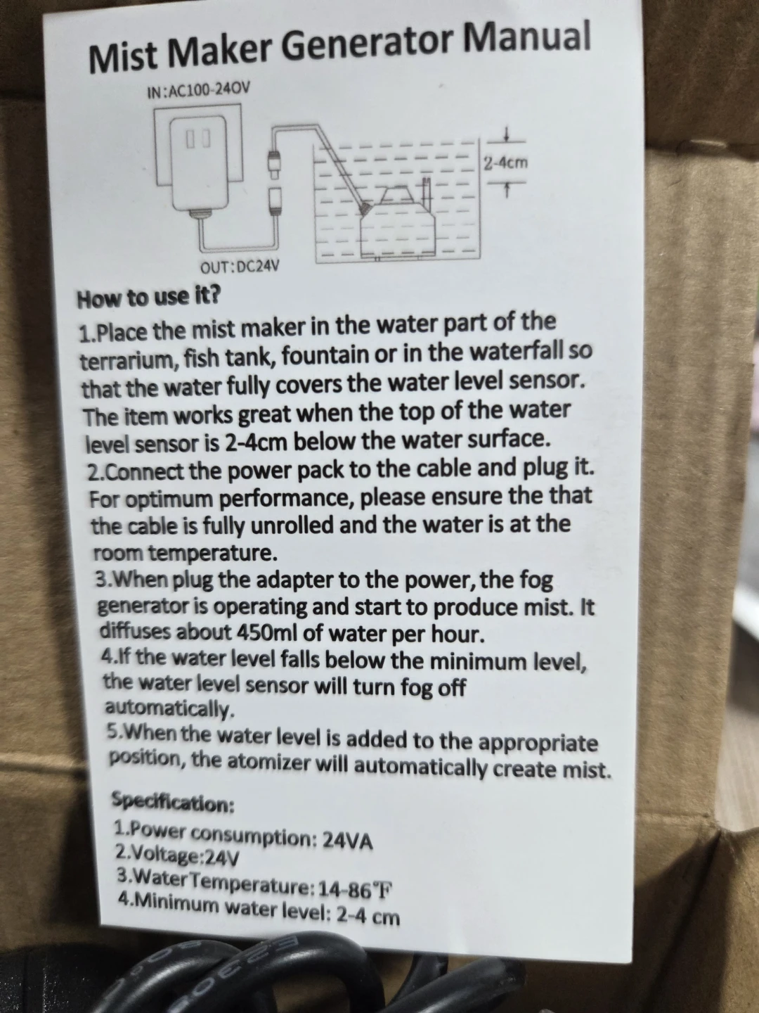 New Mist Maker Fogger Birdbath Deco - photo 3