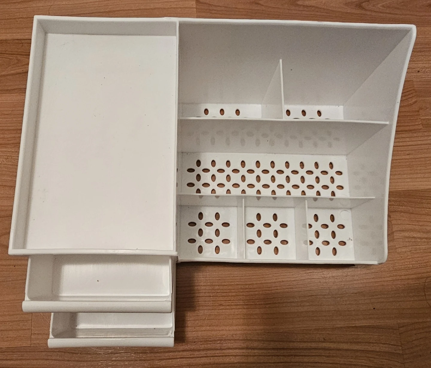 White Plastic Desk Organizer - photo 2