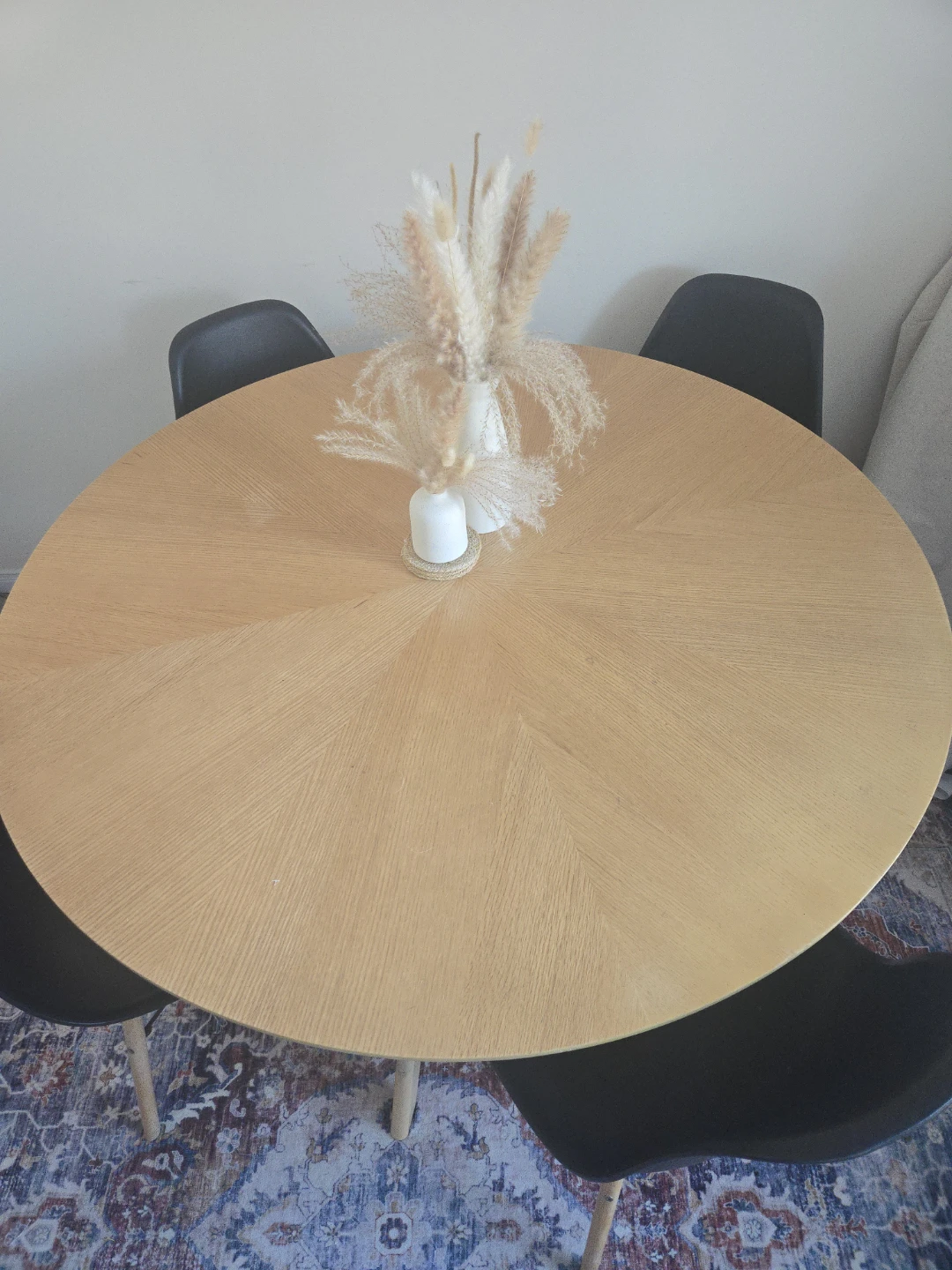 Round Dining Table - Natural Wood Finish - photo 2