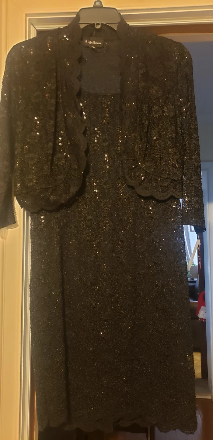 Kathy Roberts Black Sequin Dress - Size Medium - photo 5