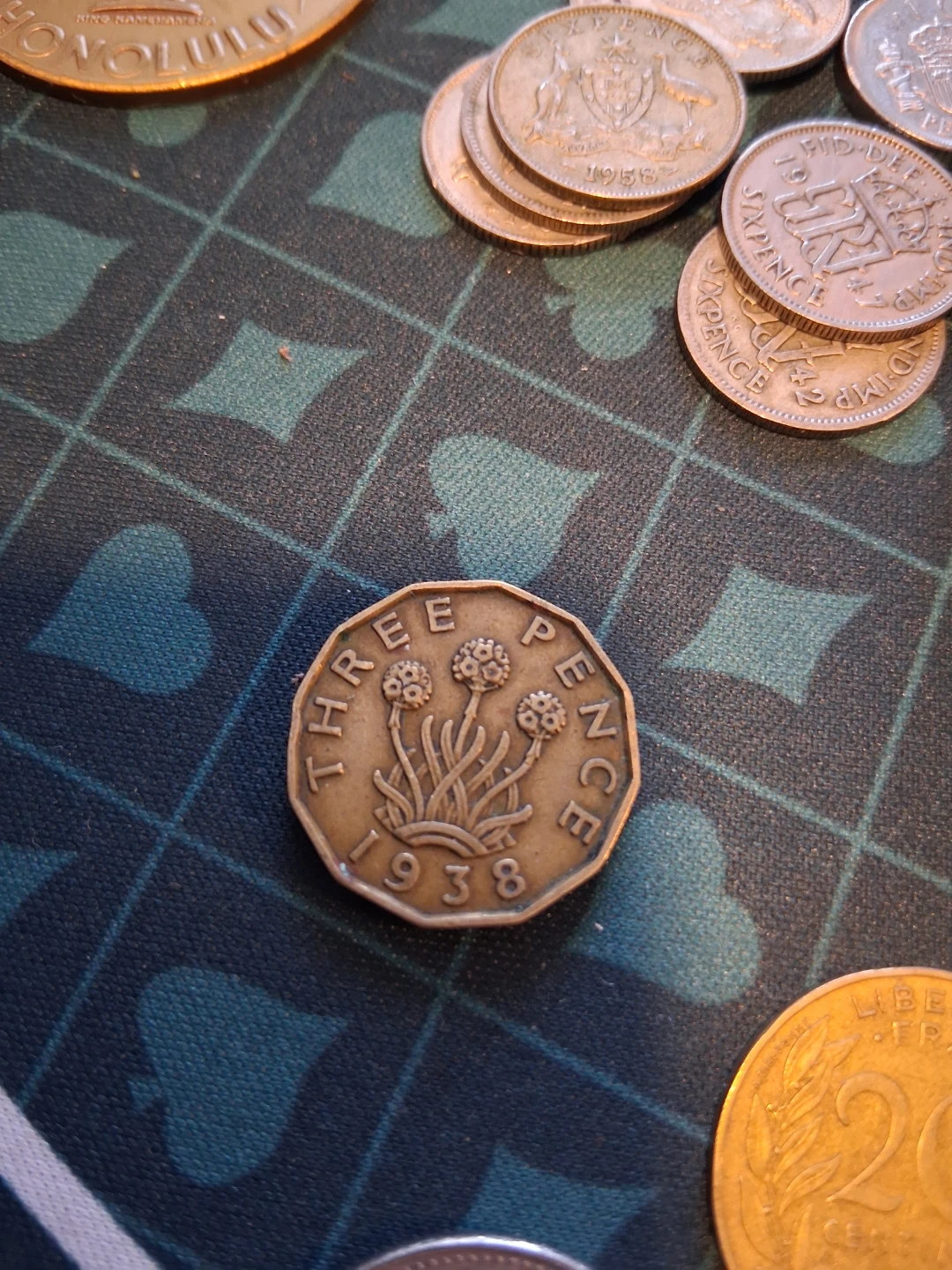 Vintage 1938 Three Pence Coin
