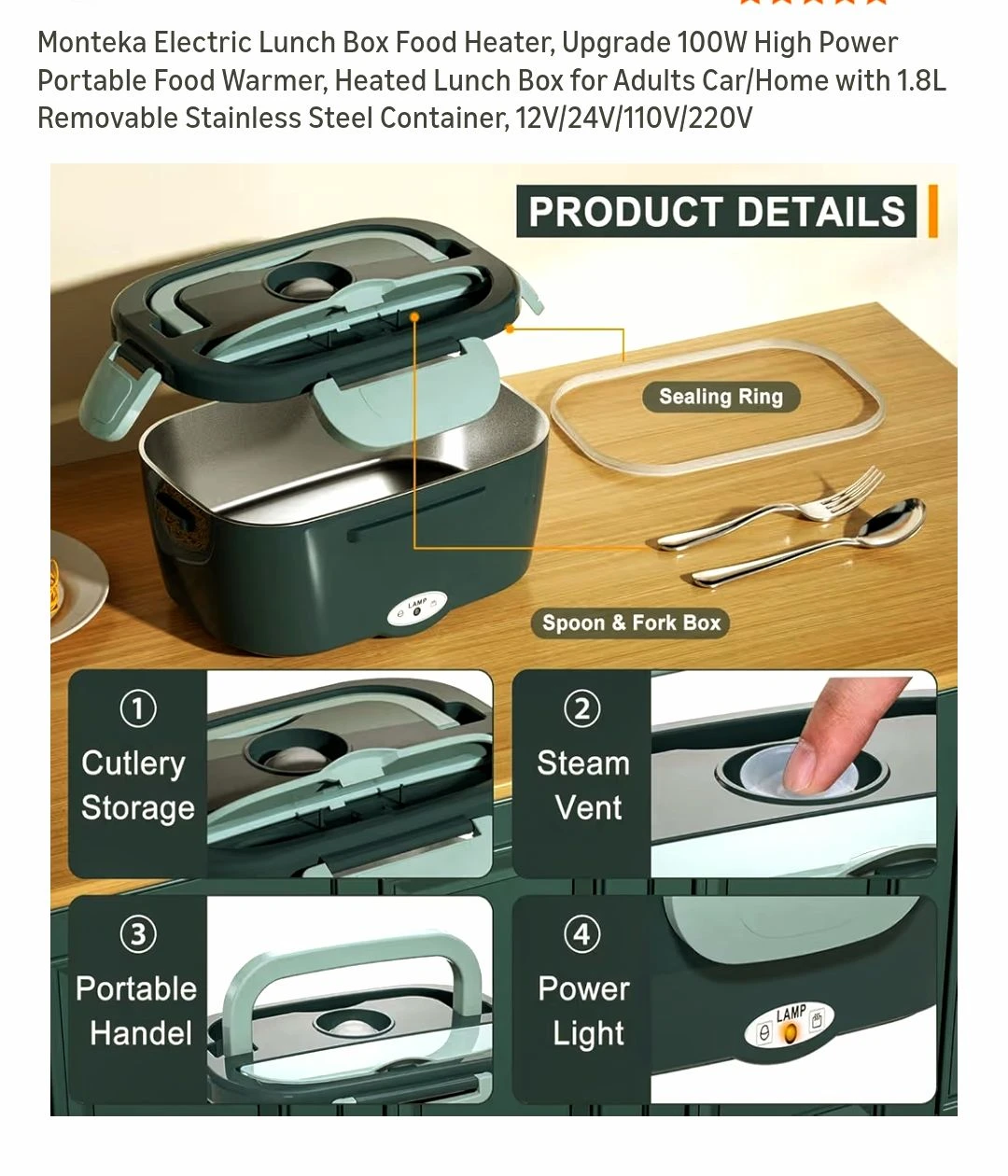 Electric Lunch Box Food Heater - photo 2