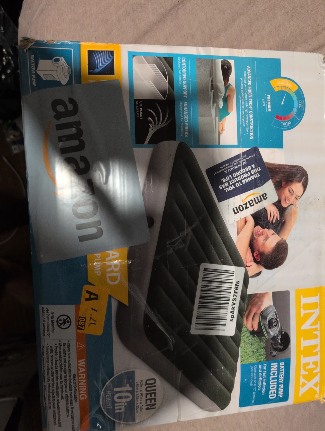 Intex Queen Air Mattress with Battery Pump