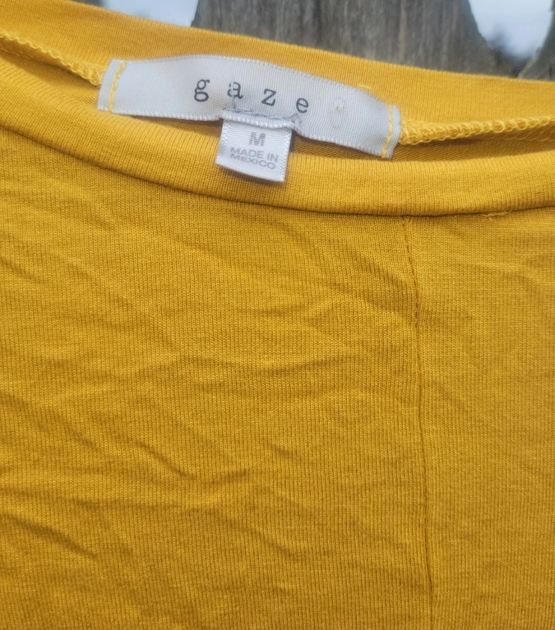Gaze Yellow Long Sleeve Top - Size M - photo 3