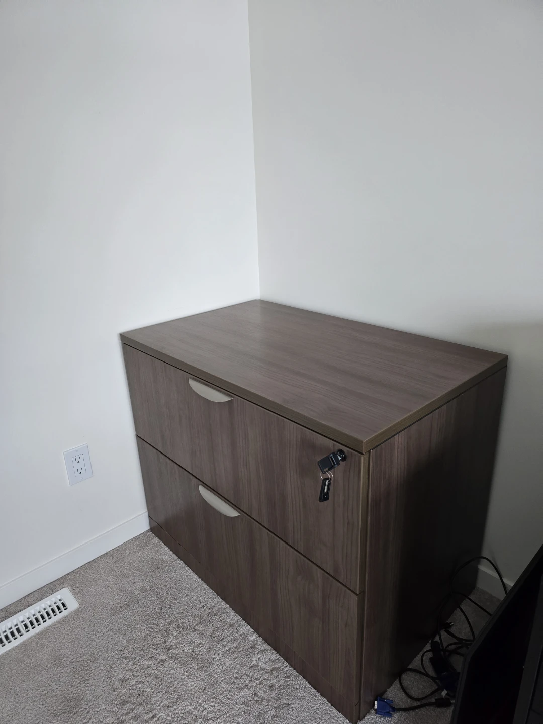 Wood Filing Cabinet - 2 Drawer - photo 2