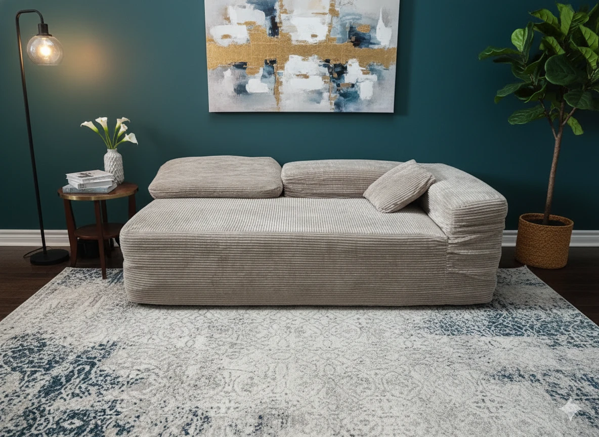 Corduroy Sectional Sofa - photo 2