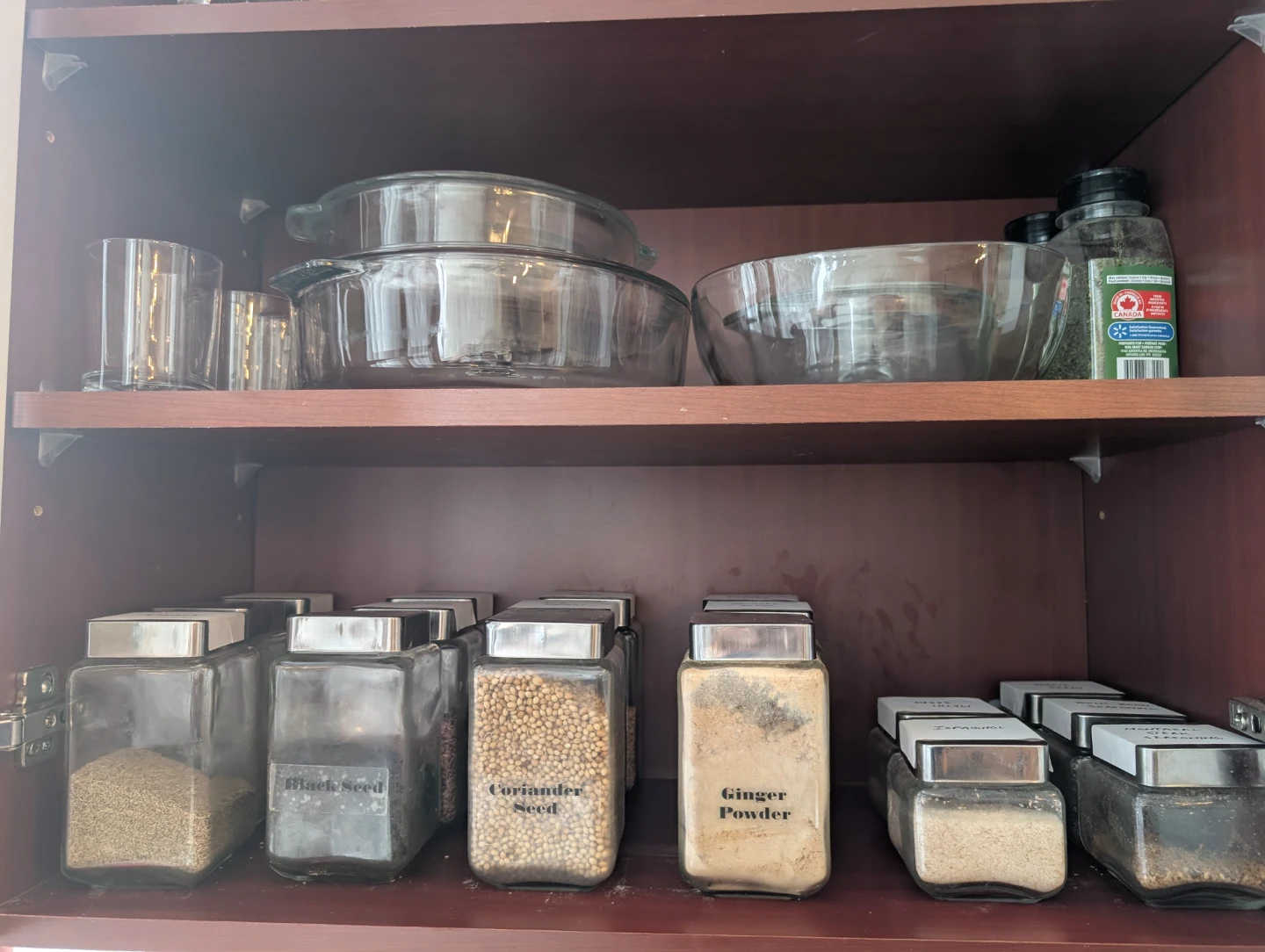 22 glass storage jars with stainless steel lids - photo 5